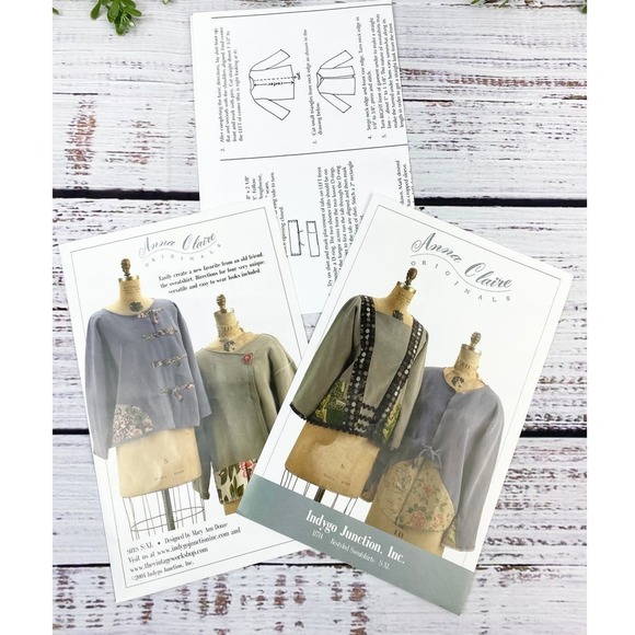 NEW VNT 90’s Anna Claire Original Indygo Junction Restyled Sweatshirt Pattern - Picture 5 of 5